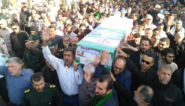 پیکر پاک یک شهید مدافع حرم در اهواز تشییع و خاکسپاری شد