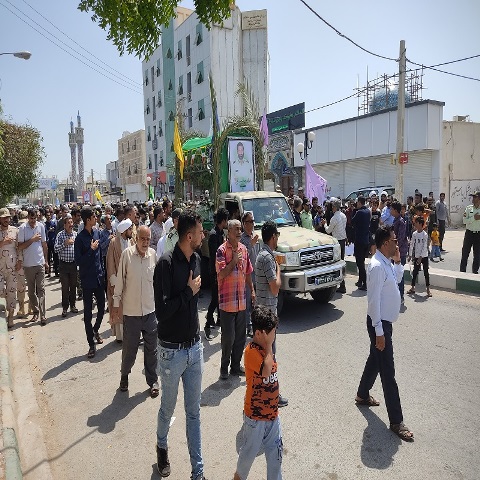 برگزاری مراسم تشییع شهید امنیت «محمدرضا اسدالهی» در شهرستان بندرلنگه