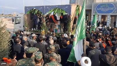 مراسم استقبال از شش شهید گمنام خوشنام - یکم دی‌ماه ۱۴۰۱ یادمان شهدای گمنام شهرستان سمنان، کوشک امام رضا (ع)