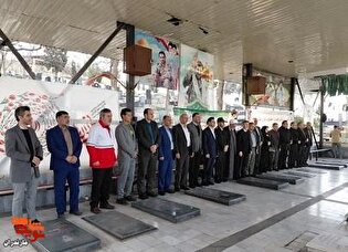 آیین غبارروبی و عطرافشانی گلزار مطهر شهدای شهرستان...