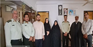 دیدار فرمانده انتظامی نکا با خانواده شهدای فراجا+...