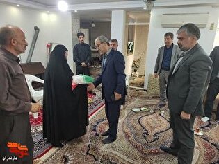 دیدار مسئولان شهرستان با همسر سردار شهید «طور»...